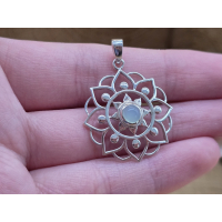 Echt zilveren hanger met chalcedoon 